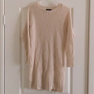 Boohoo Cream Sweater Dress